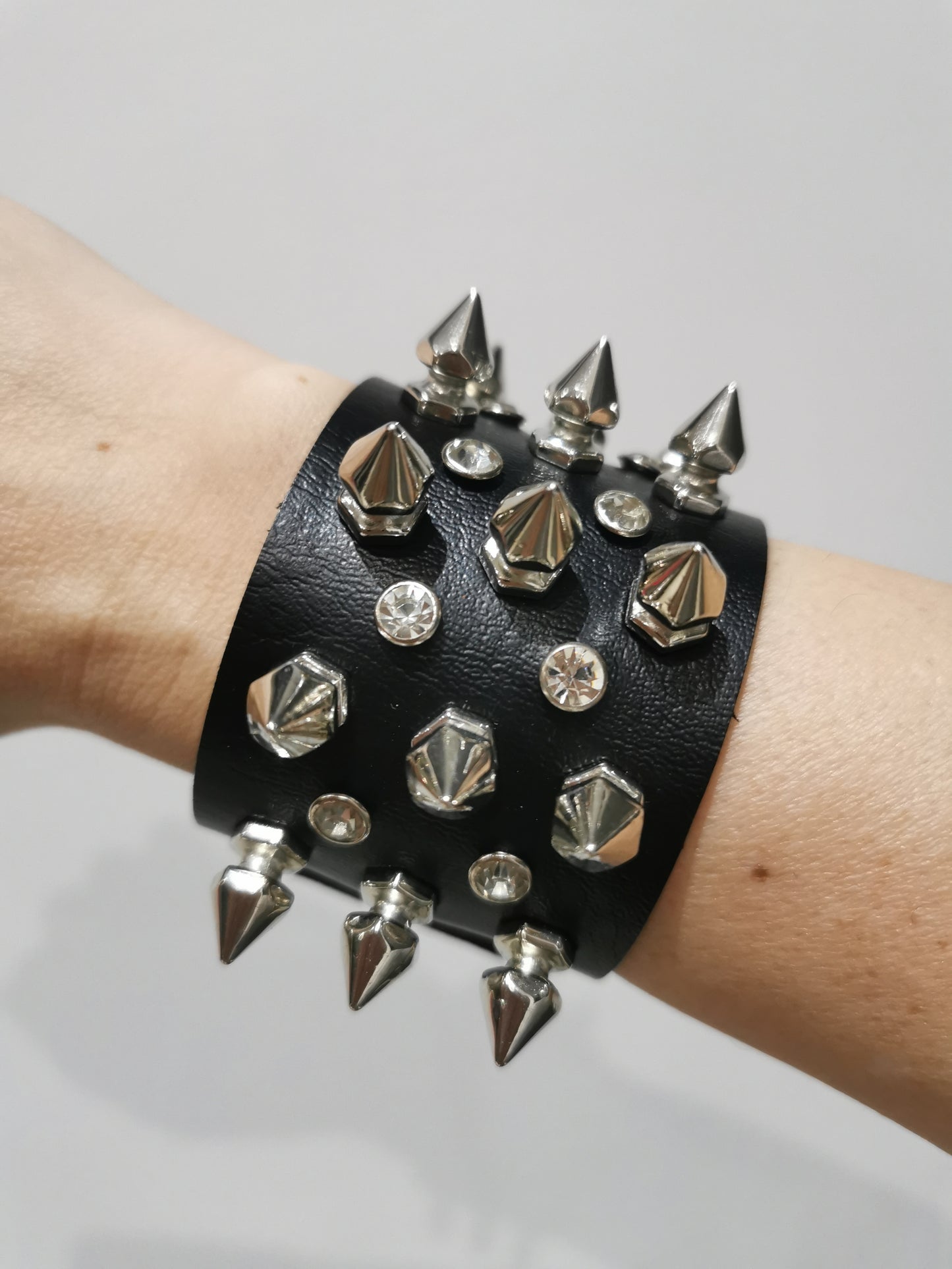 Wristband - Crystals and Spikes