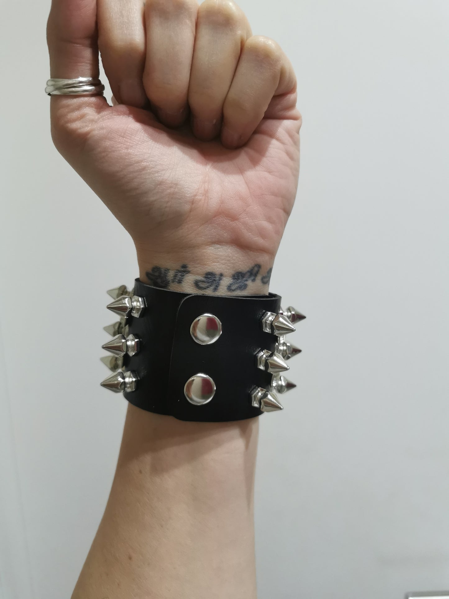 Wristband - Big Crystals and Spikes